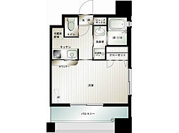 エンクレスト薬院 1Kの間取図画像