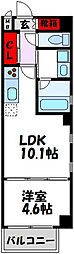 ヴィラージュ天神南弐番館 1LDKの間取図画像