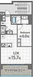 ナビールコート警固 1LDKの間取図画像