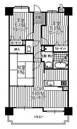 エクレールイースト西新 3LDKの間取図画像