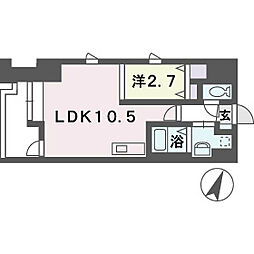 パセオ平尾 1LDKの間取図画像