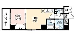 ウイング赤坂 1LDKの間取図画像