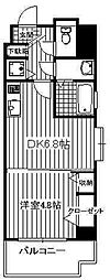アンジェール高砂 1DKの間取図画像