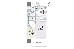サニークレスト大濠公園 1LDKの間取図画像