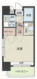 エステート・モア警固 1Kの間取図画像