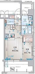 アクタス天神スクエア 1LDKの間取図画像