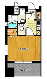 パリス大濠ベイタウン 1Kの間取図画像