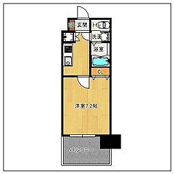 サヴォイコートオブアームズ 1Kの間取図画像