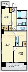 天神松井ビル 2LDKの間取図画像