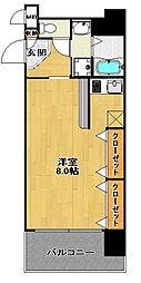 ラフィネス薬院イーストタワー 1Kの間取図画像