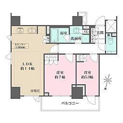 パークハウス平河町 2LDKの間取図画像