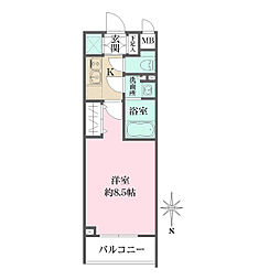ソフィア哲学堂 1Kの間取図画像