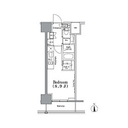 PARKHABIO飯田橋 ワンルームの間取図画像