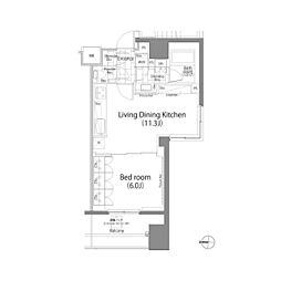 パークハビオ平河町 1LDKの間取図画像