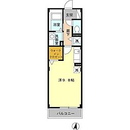 メゾン　テラ 1階ワンルームの間取り