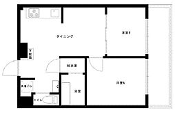 パラスト明大前 7階1LDKの間取り