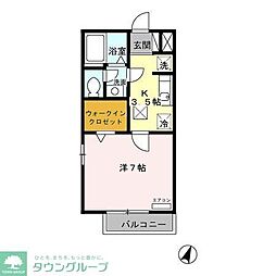 エストゥージョ・ポニェンテ 1階1Kの間取り