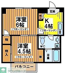 ラ・メゾン国分 2Kの間取図画像