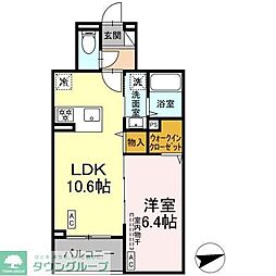 セレスティア祖師谷 1LDKの間取図画像