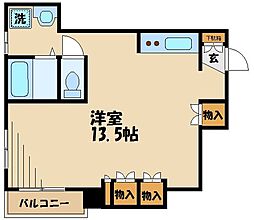 グリーンハイツタナカ ワンルームの間取図画像