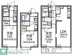 ルミエール駒場東大 1Kの間取図画像