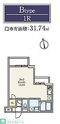 S-RESIDENCE駒場東大前 ワンルームの間取図画像