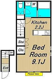 VISTAWAY 1Kの間取図画像