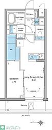 ルフォンリヴェント杉並永福 1LDKの間取図画像