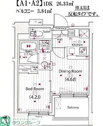 ガーラ・アヴェニュー調布 2Kの間取図画像