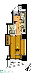 スカイコート駒沢大学 1Kの間取図画像