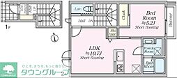 世田谷区八幡山3丁目アパート 1LDKの間取図画像