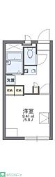 レオパレスクレスト笹塚 1Kの間取図画像