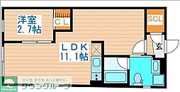 BLISSDIA笹塚代田橋 1LDKの間取図画像