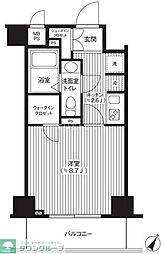 カスタリア初台 1Kの間取図画像