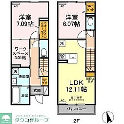 グラナーデ高井戸東 2SLDKの間取図画像