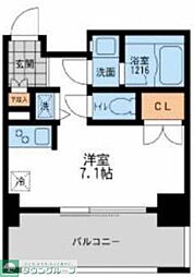 プライマル三軒茶屋 ワンルームの間取図画像