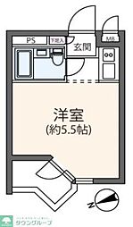 ヒミココート経堂 ワンルームの間取図画像