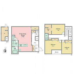 京王井の頭線 下北沢駅 徒歩9分 3LDKの間取り