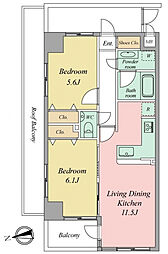 間取図画像 2LDK