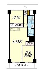 八本松マンション 2LDKの間取図画像