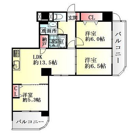 3LDK 間取り