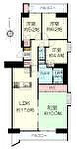 間取り ダイアシティ2000茂庭Ａ4リッヂ 9階/-