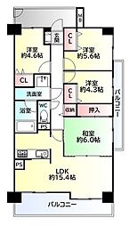 黒松シティハウス 4LDKの間取図画像