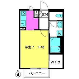 ソレイユ 1Kの間取図画像