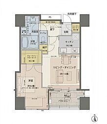 パークタワー錦糸町 1SLDKの間取図画像