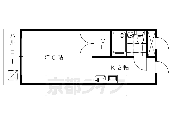 エスペランザ葛野大路I 406｜京都府京都市右京区太秦安井西沢町(賃貸マンション1K・4階・19.44㎡)の写真 その2