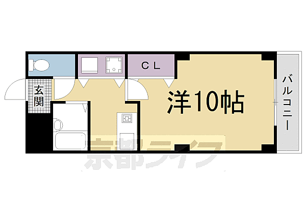 シュールメゾン 402｜京都府京都市右京区西院矢掛町(賃貸マンション1K・4階・30.00㎡)の写真 その2