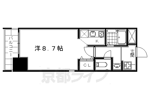 コンシェルジュ京都駅前 301｜京都府京都市南区東九条南山王町(賃貸マンション1K・3階・25.08㎡)の写真 その2