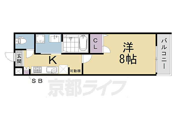 京都府京都市下京区富小路通花屋町下る唐物町(賃貸マンション1K・1階・25.84㎡)の写真 その2