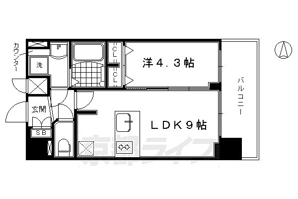 プレサンス　ＴＨＥ　ＫＹＯＴＯ　彩美 701｜京都府京都市南区東九条西明田町(賃貸マンション1LDK・7階・33.00㎡)の写真 その2